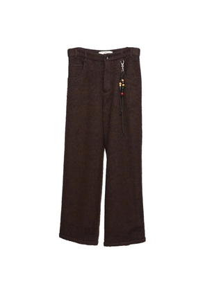 Song For The Mute wide-leg brushed-finish trousers - Brown
