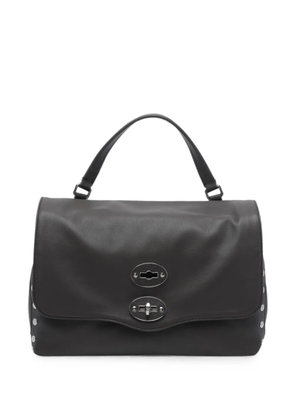 Zanellato small Postina studded leather tote bag - Brown