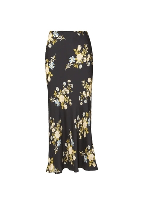 Veronica Beard Clover floral-print maxi skirt - Black