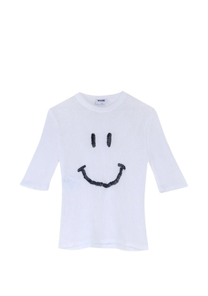 Moschino Smiley mesh T-shirt - White