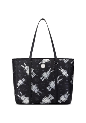 MCM Visetos-print rabbit-motif tote bag - Black