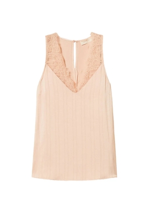 TWINSET satin and lace top - Pink