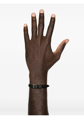 Valentino Garavani Ovalette braided-leather bracelet - Black