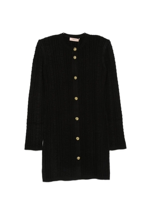 TWINSET cable-knit button-front mini dress - Black