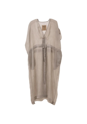 Uma Wang Acre drawstring-waist midi dress - Neutrals