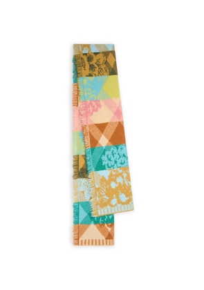 DRIES VAN NOTEN long wool scarf - Blue