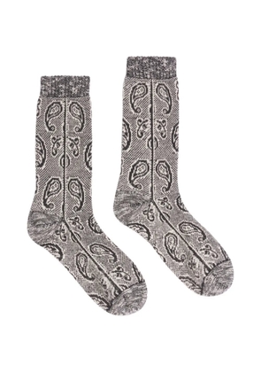 DRIES VAN NOTEN jacquard wool socks - White
