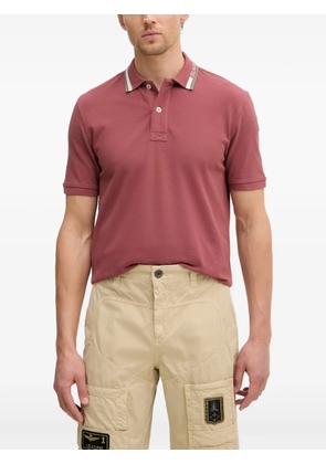 Blauer Ransom logo-patch piqué polo shirt - Red