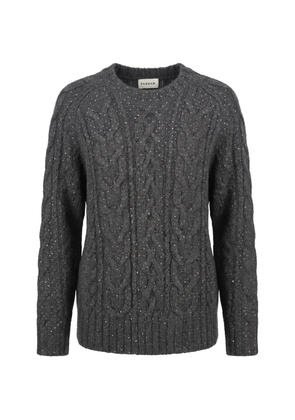 P.A.R.O.S.H. cable-knit sequin-embellished sweater - Grey