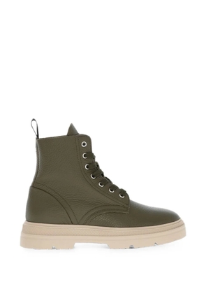 Woolrich hammered leather ankle boots - Green
