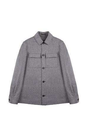 slowear flannel-wool shirt jacket - Grey