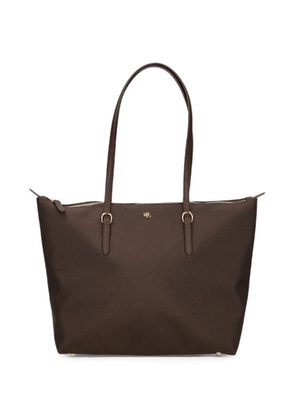 Lauren Ralph Lauren medium Keaton logo-plaque tote bag - Brown