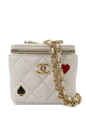 CHANEL Pre-Owned CC quilted mini bag - White