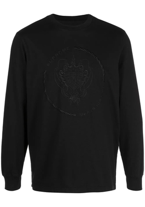 Supreme embroidered crest T-shirt - Black