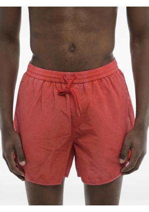 Diesel drawstring-waist logo-patch swim trunks - Red