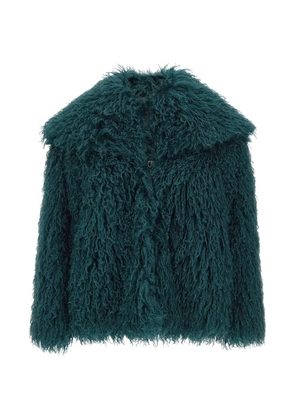 kaos curly faux-fur coat - Green