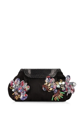 DRIES VAN NOTEN embroidered clutch bag - Black