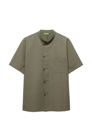 Shanghai Tang short-sleeve seersucker shirt - Green