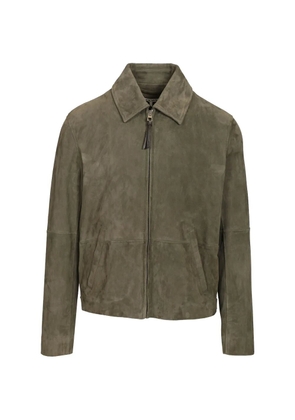 LOEWE Zip-up jacket in suede lambskin - Green