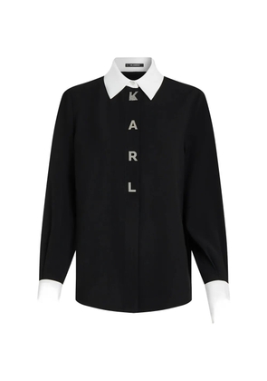 Karl Lagerfeld contrast letter shirt - Black