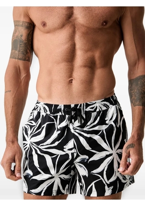 Marc O'Polo floral-print drawstring swim shorts - Black