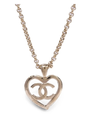 CHANEL Pre-Owned CC heart necklace - Gold