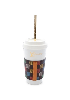 Louis Vuitton Pre-Owned 2010s Damier cup and straw - White