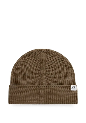 C.P. Company ribbed-knit beanie hat - Brown