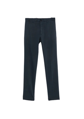 Incotex pressed-crease straight-leg trousers - Blue
