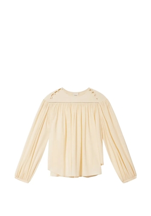 ISABEL MARANT Nuna silk fluid-fit blouse - Neutrals