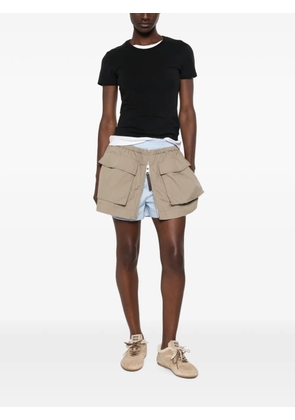 Moschino logo-patch pocket shorts - Neutrals