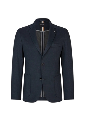 HUGO textured single-breasted blazer - Blue