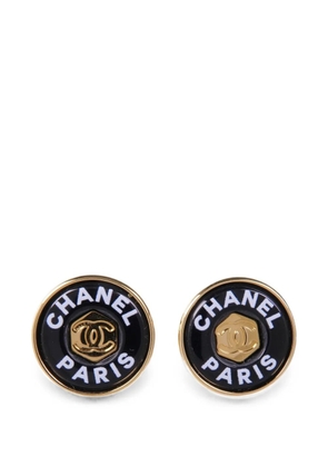 CHANEL Pre-Owned Paris CC stud earrings - Gold