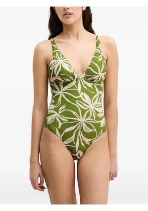 Marc O'Polo floral-print swimsuit - Green