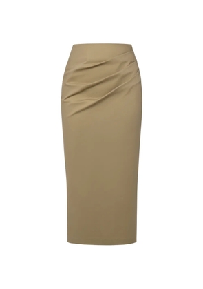 ANOUKI draped-waist midi skirt - Green