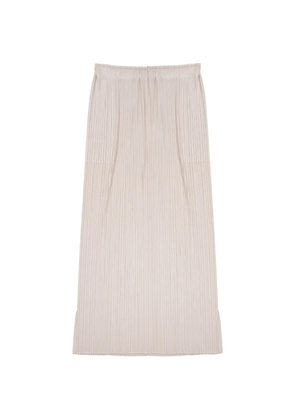 Pleats Please Issey Miyake pleated midi skirt - Neutrals