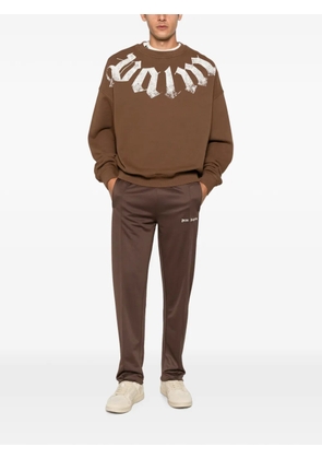 Palm Angels Big Neck Logo printed sweatshirt - Brown
