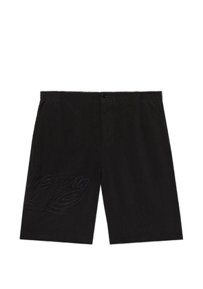 Off-White Handstyle logo organza bowling shorts - Black