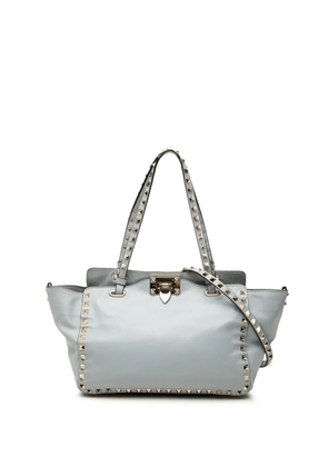 Valentino Garavani Pre-Owned 2000-2017 Small Leather Rockstud Trapeze satchel - Blue