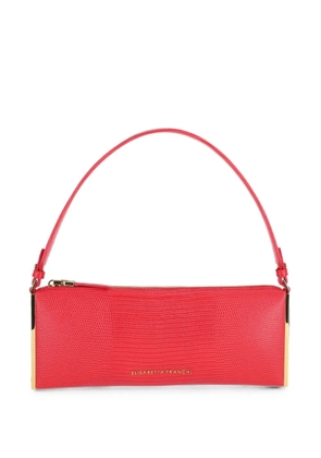 Elisabetta Franchi lizard-effect gold-tone trim shoulder bag - Red