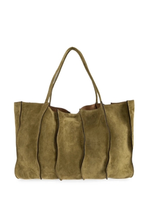 Ulla Johnson large Adria suede tote bag - Green