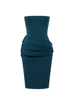 Alex Perry strapless draped midi dress - Blue