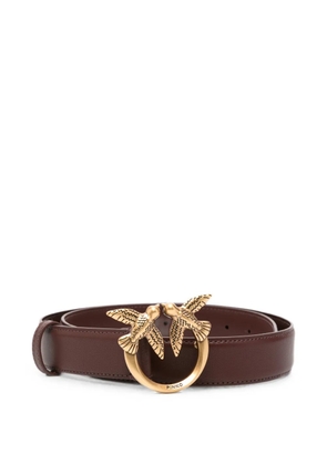 PINKO Love Birds leather belt - Brown