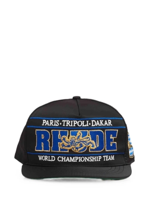 RHUDE embroidered-logo straight-visor cap - Black