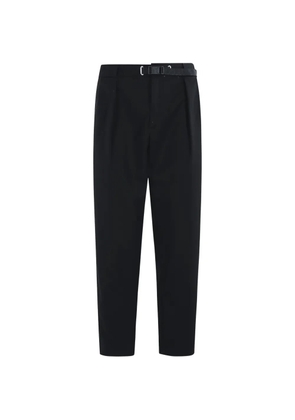White Sand buckle-fastening pleated trousers - Black