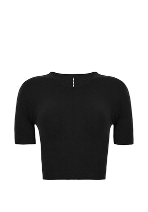 Wolford seamless short-sleeved cropped T-shirt - Black