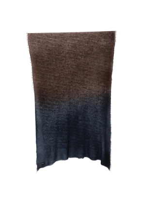 Faliero Sarti Adry ombré frayed-edge scarf - Brown