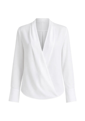 SA SU PHI criss-cross wrap shirt - White