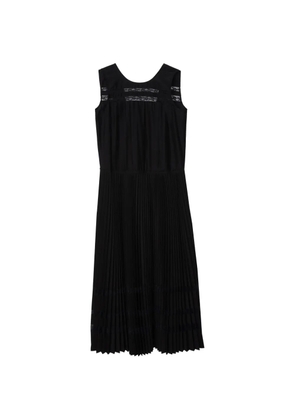 3.1 Phillip Lim pleated A-Line lace-insert midi dress - Black