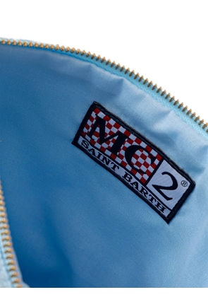 MC2 Saint Barth Light blue Pareasy pochette with jacquard Saint Barth logo